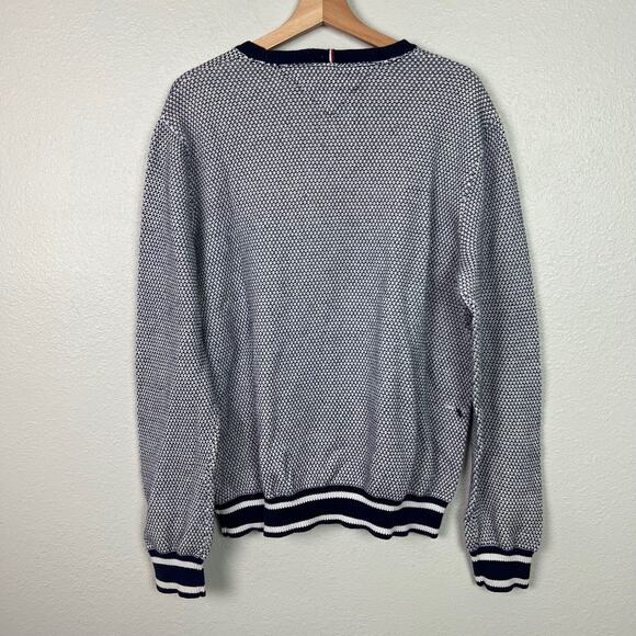 Tommy Hilfiger Men's Size XL Big H Logo Knit Crewneck Sweater Preppy Classic - Picture 6 of 9
